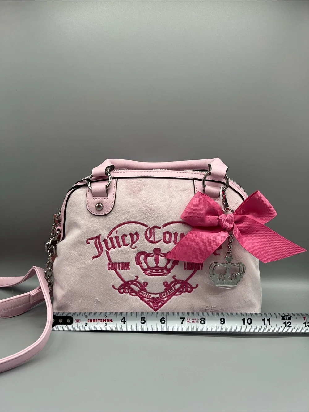Juicy couture girlie royalty satchel purse